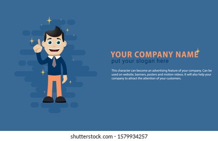 Advertising character of a company. Concepts for website, banners, posters, motion videos and promotional materials.