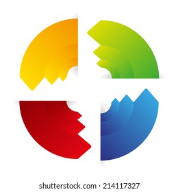 advertising color arrows vector