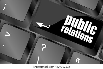 Advertising concept: computer keyboard with word Public Relations vector