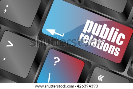 Advertising concept: computer keyboard with word Public Relations