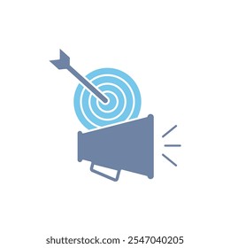 Icono de línea de concepto publicitario. Ilustración de elemento simple. diseño de símbolo de contorno de concepto publicitario.