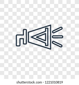 Advertising concept vector linear icon isolated on transparent background, Advertising concept transparency concept in outline style