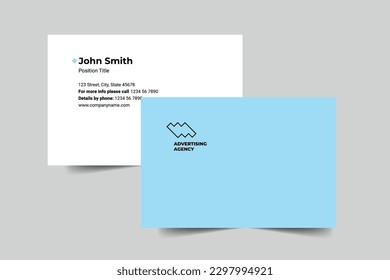 Advertising Consultant business card template. A clean, modern, and high-quality design business card vector design. Editable and customize template business card