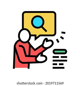 vector de icono de color de consumidor de publicidad. signo de consumidor de publicidad. ilustración de símbolo aislado