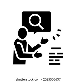 advertising consumer glyph icon vector. advertising consumer sign. isolated contour symbol black illustration