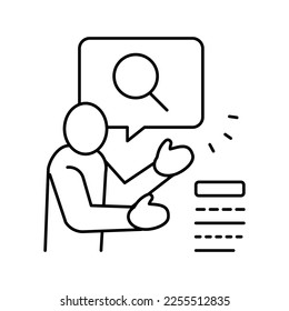 advertising consumer line icon vector. advertising consumer sign. isolated contour symbol black illustration