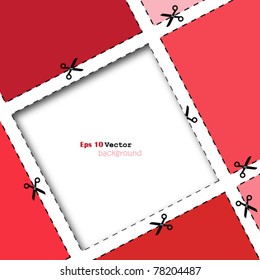 advertising coupon cut from sheet of paper