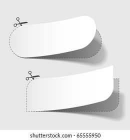 Advertising coupons. Vector.