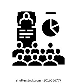 advertising creation glyph icon vector. advertising creation sign. isolated contour symbol black illustration