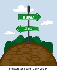 Advertising design over landscape background ,vector illustration