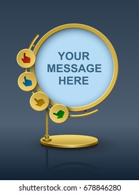 Advertising design of round form, Vector illustration