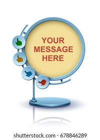 Advertising design of round form, Vector illustration