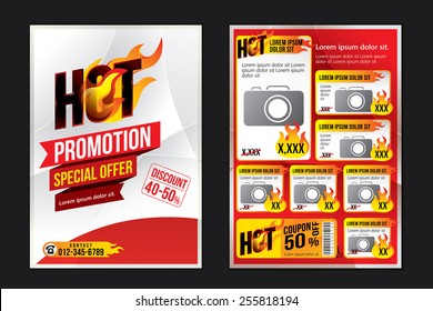 Advertising design template. Vector illustration