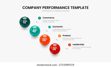Desenvolvimento publicitário Quatro Opções Gráfico Apresentação Design. Ilustração Mínima Do Vetor De Modelo De Slide De Proposta. Resumo de marketing Layout de quadro infográfico de 4 etapas.