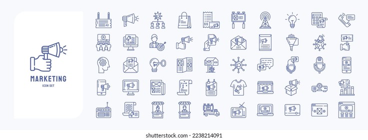 Advertising and digital marketing illustration icon