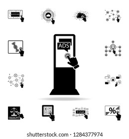 Advertising Display Concept on touch screen icon. Detailed set of digital touch icons. Premium graphic design. One of the collection icons for websites, web design, mobile app