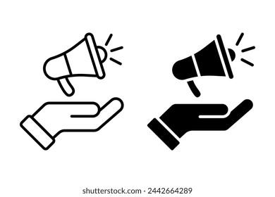 Werbe-E-Commerce-Symbol Vektor-Set. Symbol für Marketinginstrumente