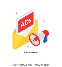 Advertising Email Concept isometric Style Illustrations. Eps 10 File 