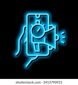 advertising ephemeral neon light sign vector. advertising ephemeral illustration