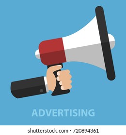 Advertising flat concept. Vector illustration