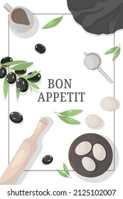 Advertising flyer for breakfast menu, healthy food, cooking, fresh food, dessert, diet, baking, kitchen. Illustration for banner, flyer, cover, advertisement, menu, poster.