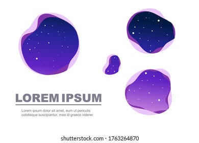 Advertising flyer design with text on white background and open space with creative borders flat vector illustration
