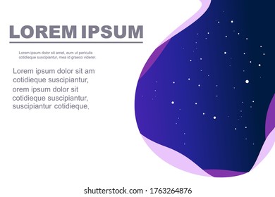 Advertising flyer design with text on white background and open space with creative borders flat vector illustration
