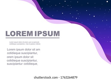 Advertising flyer design with text on white background and open space with creative borders flat vector illustration