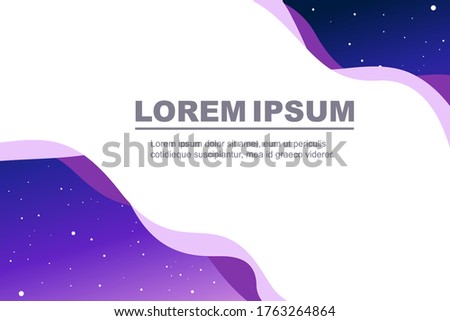 Advertising flyer design with text on white background and open space with creative borders flat vector illustration