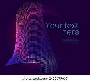 Advertising flyer party design elements. Purple background with elegant graphic blur bright light circles. Fun illustration for template brochure, layout leaflet, cafe menu card