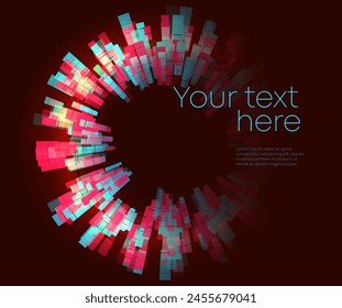 Advertising flyer party design elements. Purple background with elegant graphic blur bright light circles. Fun illustration for template brochure, layout leaflet, cafe menu card - Powered by Shutterstock - Get 15% off with code: PIKWIZARD15