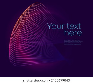 Advertising flyer party design elements. Purple background with elegant graphic blur bright light circles. Fun illustration for template brochure, layout leaflet, cafe menu card