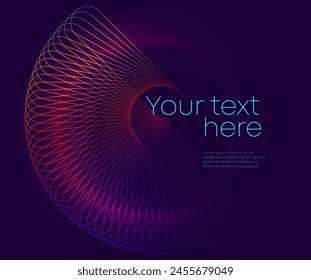 Advertising flyer party design elements. Purple background with elegant graphic blur bright light circles. Fun illustration for template brochure, layout leaflet, cafe menu card