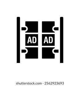 Advertising Gateway Filled Icon Vector Illustration
