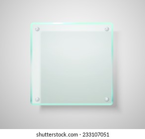 Advertising Glass Board. Place Your Text