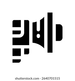 advertising glyph icon. Strong and solid vector icon for websites, mobile interfaces, presentations, and visual branding. High quality and easy to edit.