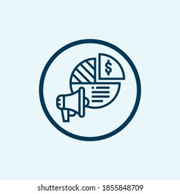 advertising graph icon isolated on white background from advertising collection. advertising icon trendy and modern advertising symbol for logo, web, app,