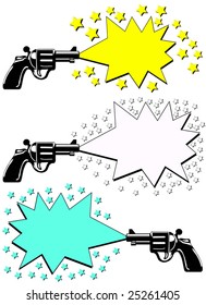 advertising guns. Designed for advertisement and content to be added