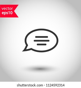 Advertising icon. Bubble chat icon. Chat cloud vector icon. Studio background. EPS 10 vector sign.