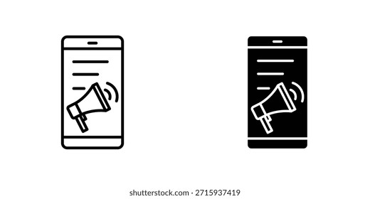 Advertising icon design collection. Vector sign and symbol for UI designs