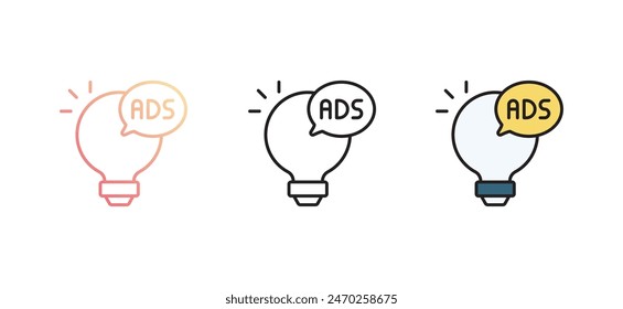 Advertising icon design with white background stock illustration