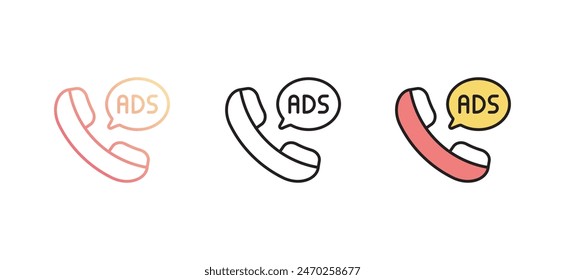 Diseño de icono publicitario con fondo blanco ilustración de stock