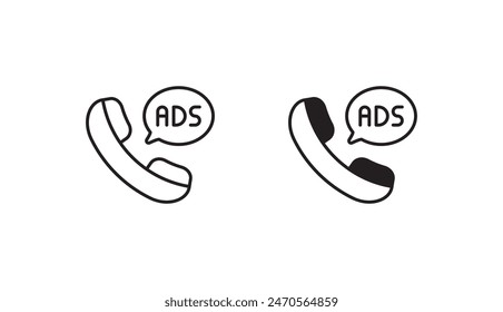 Advertising icon design with white background stock illustration