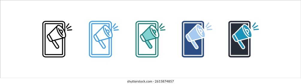 Advertising Icon In Different Style Vector