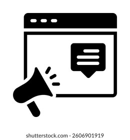 Advertising Icon Element for Design