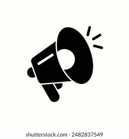 icono de publicidad, icono de glifo aislado tema comercio electrónico