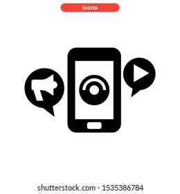 advertising icon isolated sign symbol vector illustration - high quality black style vector icons
