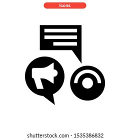 advertising icon isolated sign symbol vector illustration - high quality black style vector icons
