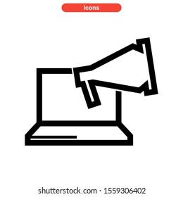 advertising icon isolated sign symbol vector illustration - high quality black style vector icons

