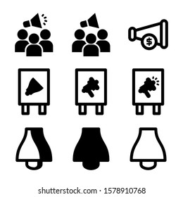 advertising icon isolated sign symbol vector illustration - Collection of high quality black style vector icons
